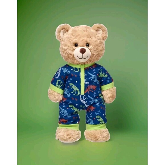 Build a Bear "Happy Hugs" Teddy In Blue Dinosaur Sleeper Soft Stuffed Plush 16" - Picture 8 of 8